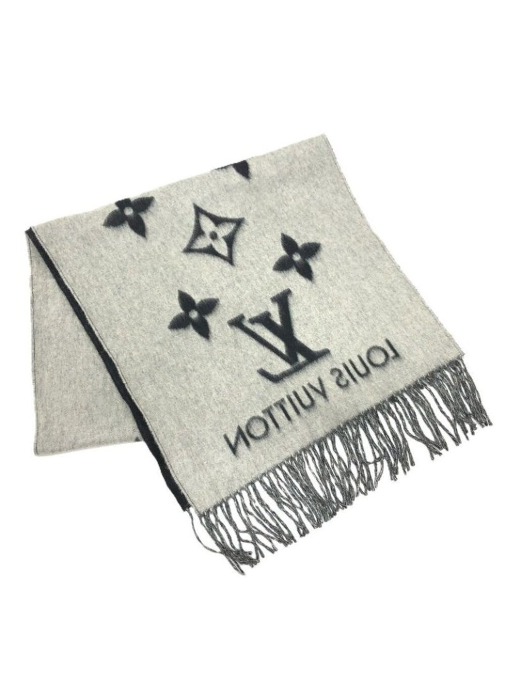 Louis Vuitton Scarf Monogram Reykjavik Cashmere Black - Picture 2 of 9